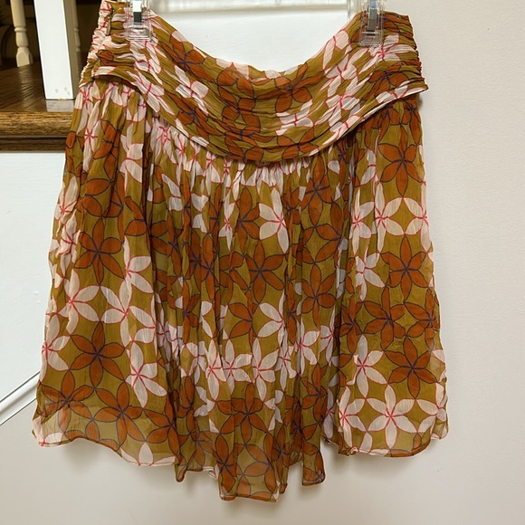 Anthropologie Guapa Orange Mot boho lined skirt nwt - Picture 8 of 16